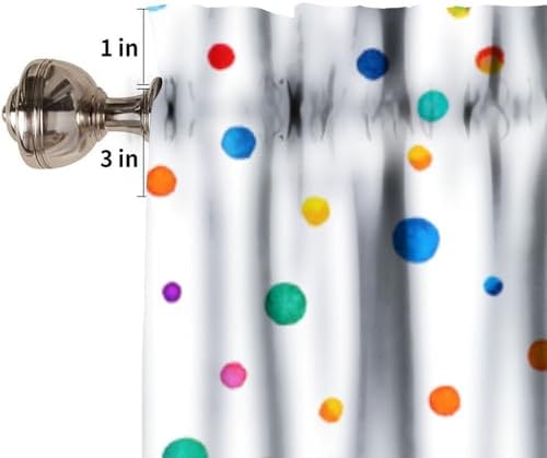 Rainbow Valance Curtain Kids Simple Watercolor Colorful Abstract Spots Rainbow - Image 6