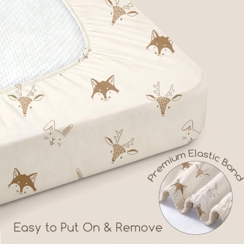 3 Pack Baby Crib Sheets for Boys Girls 52x28 Fitted Crib Sheet - Image 5