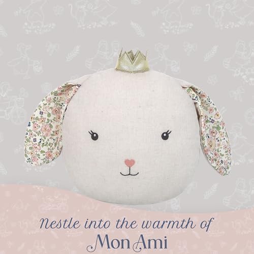 MON AMI Faith Bunny Accent Décor Pillow, 12x11-Inch Rabbit Cushion Gift - Image 4