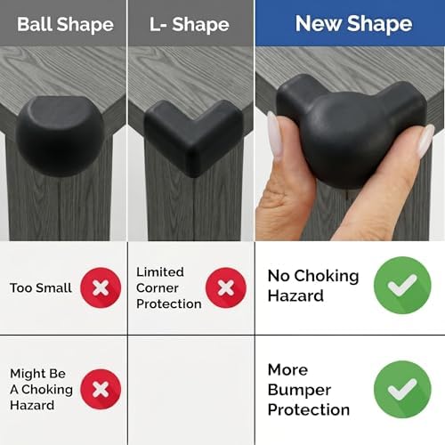 Silicone Corner Protectors for Baby Proofing – Soft Adhesive Corner Guards for - Image 2
