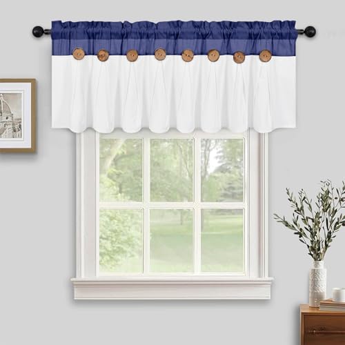 FRAMICS Farmhouse Valance Curtains, Boho Cotton Linen Kitchen Valances - Image 2