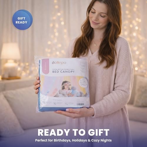 Bollepo Blue Canopy Bed, Kids and Babies, Net Use to Cover The Baby, Girls Or - Image 6