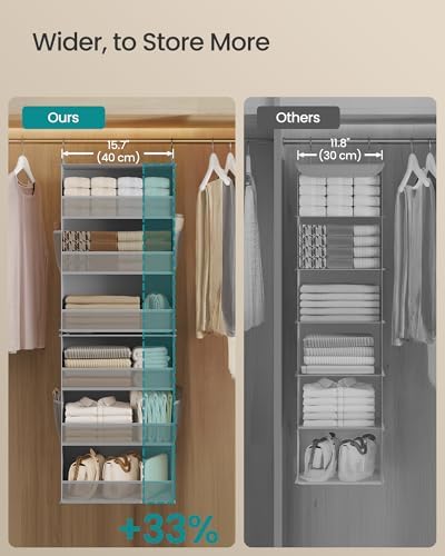 SONGMICS Widended Hanging Closet Organizer and Storage - Image 4