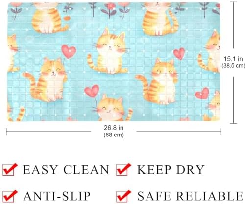 Non Slip Shower Mat Bathtub Mat 15.1x26.8 Inch, Quick Dry Bath Mat - Image 4