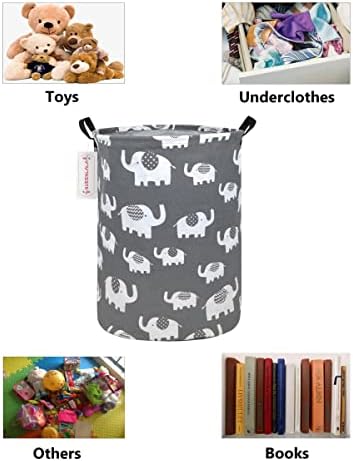 Foldable Waterproof Round Fabric Laundry Basket Home - Image 3