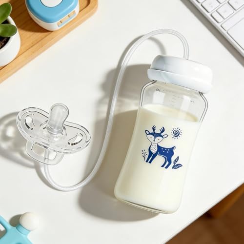 Silicone Anti-Colic Portable Adjustable, 15 Cm Hands Free Babys Bottle - Image 2