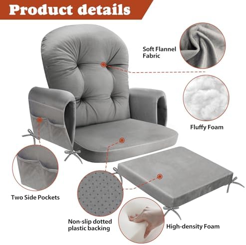 JZHLLA Glider Rocker Replacement Cushion Set - Image 6