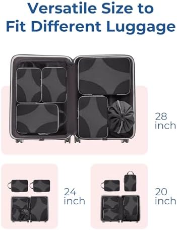 Bagsmart Compression Packing Cubes, Travel Bag Cruise Ship Essentials - Image 3