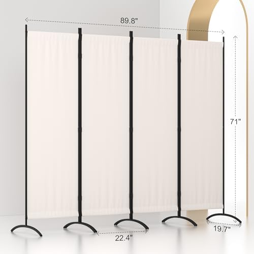 Room Divider 4 Panel Folding Screen Portable Wall - Image 3