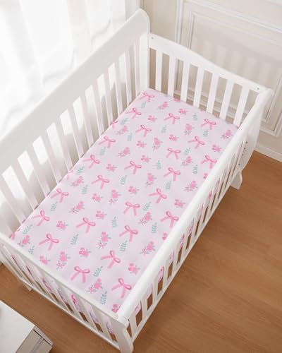 Baby Crib Sheets Girl, Toddler Bed Sheets Fitted - Image 5