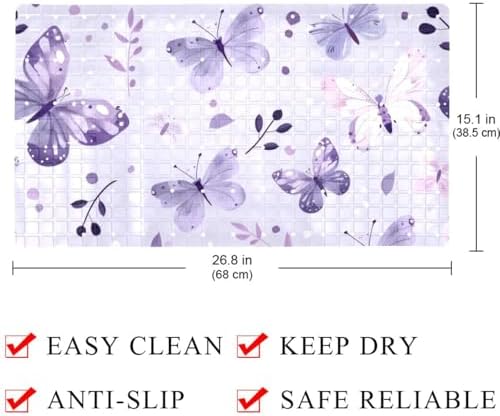 Non Slip Shower Mat Bathtub Mat 15.1x26.8 Inch, Quick Dry Bath Mat - Image 4