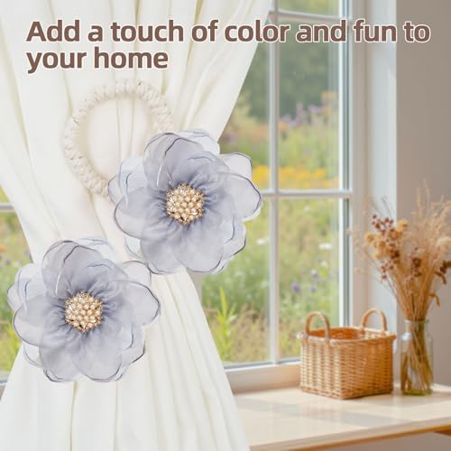 AULEEP Flower Curtain Holdbacks Tiebacks - Image 6
