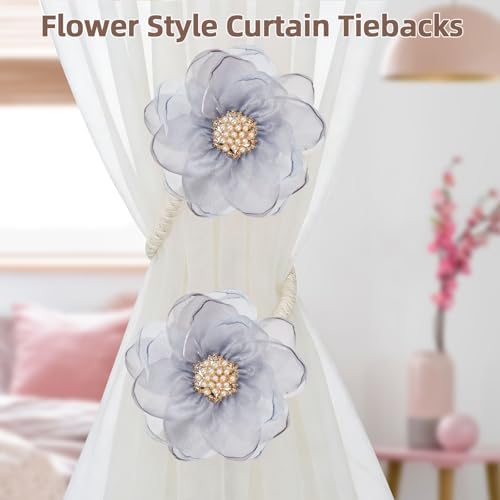 AULEEP Flower Curtain Holdbacks Tiebacks - Image 3
