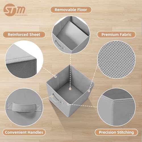 STORAGE MANIAC Storage Cubes, 11 Inch 10 Pack Collapsible Fabric Shelf Bins - Image 3