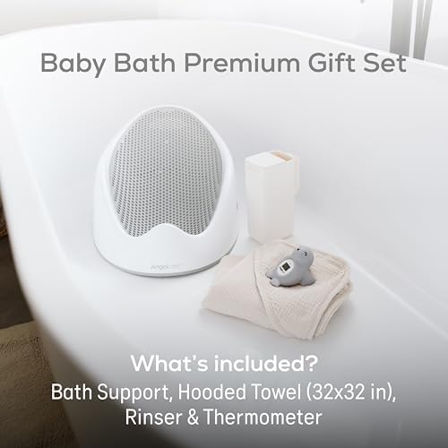 Angelcare Baby Bath Support Bundle, Thermometer & Towel - Image 2