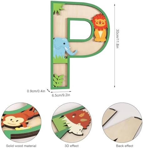 3D Layered Safari Nursery Wooden Letters - Image 3