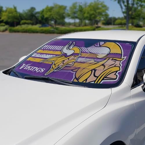 Fanmats NFL Windshield Sun Auto Shade, Sun Shield Sun Visor Accordion tri-fold - Image 2