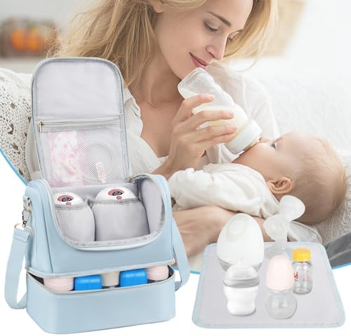 Wearable Breast Pump Bag with Cooler Compartment Fits - Image 7