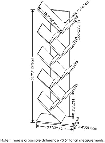 Furinno TREE Book Shelf, 9-Tier Bookshelf, Tree Bookcase - Image 3