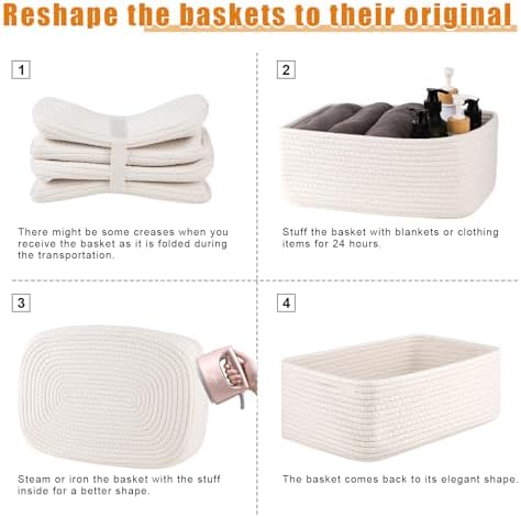 OIAHOMY 4 PACK 12L Storage Baskets - Image 7