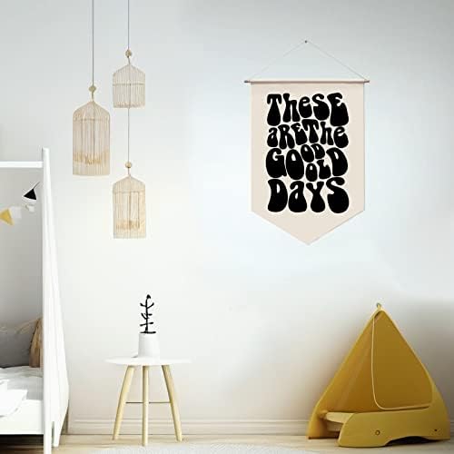 These Are The Good Old Days, 70s Wall Hanging Banner, Trendy Wall Decor - Image 3