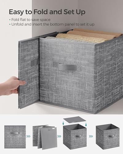 SONGMICS Storage Cubes, 11.8-Inch Foldable Closet Organizers - Image 6