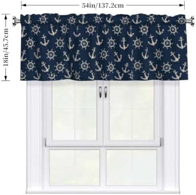 Nautical Anchor Kitchen Window Valance 54x18 Inch - Image 4