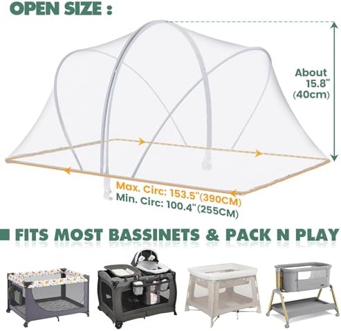 Orzbow Pack and Play Cover Tent | Mosquito Net - Image 2