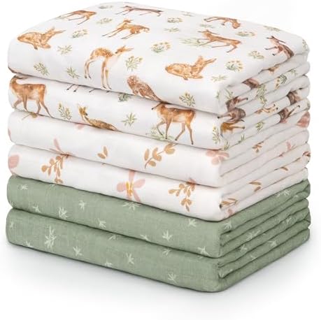 GLLQUEN BABY Receiving Blankets Muslin Swaddle Blanket by GLLQUENBABY