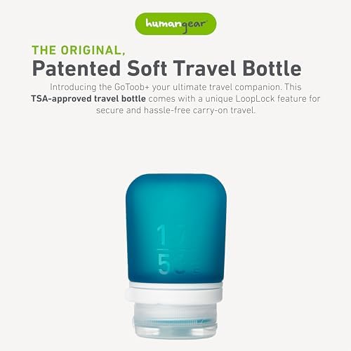 humangear GoToob+ | Refillable Silicone Travel Bottle | Locking Lid | Food-Safe - Image 2