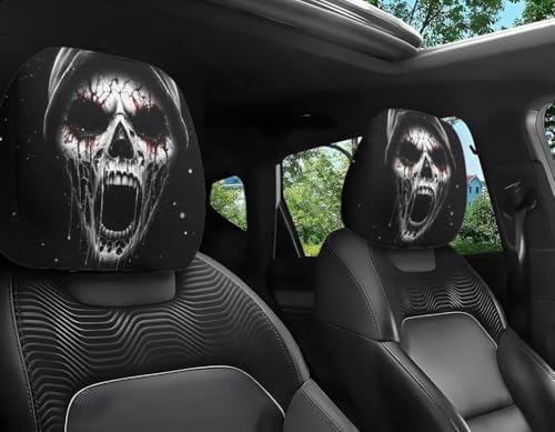 Cartoon Car Headrest Cover, Funny Eyes Style, 2 Pieces Set by Unknown