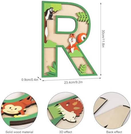 3D Layered Safari Nursery Wooden Letters - Image 3