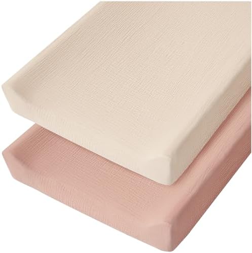 Konssy 2 Pack Muslin Changing Pad Covers by Konssy