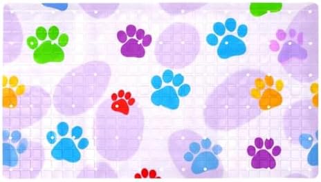 Bathtub Mat Non Slip 26.8x15.1In, Dogs Paw Bath Mat by Anna+Cowper