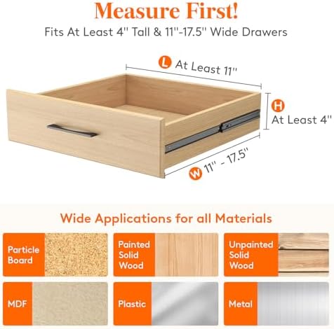 Lifewit 4" High Upgrade Drawer Divider, Adjustable Drawer Organizer Clothes - Image 2