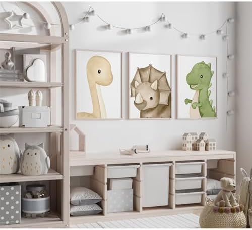 Dinosaur Wall Art Kids Boys Room Canvas Wall Decor Dino Nursery Wall Art - Image 6