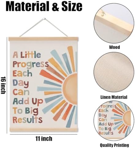 Inspirational Boho Poster Hanger, Classroom Decor Growth Mindset Wall Decor - Image 6