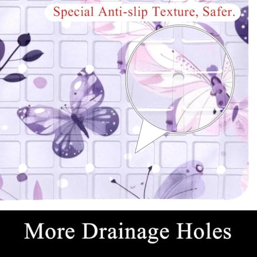 Non Slip Shower Mat Bathtub Mat 15.1x26.8 Inch, Quick Dry Bath Mat - Image 2