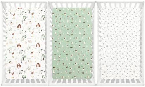 david's kids 3 Pack Fitted Crib Sheets, Ultra Soft Breathable Comfortable Baby - Image 7