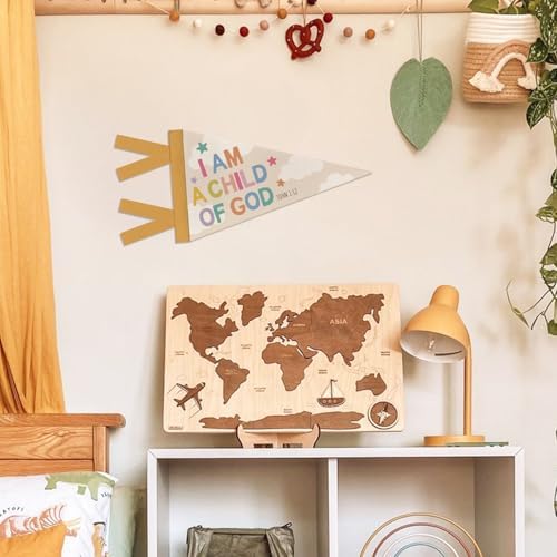 Christian Pennant Banner Flags Nursery Bedroom Playroom Wall Decor - Image 4