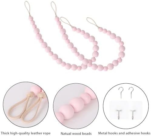 Boho Wood Bead Curtain Tiebacks Curtain Holdbacks - Image 5