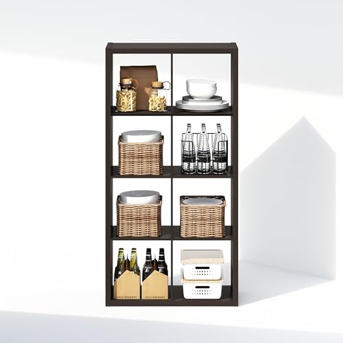 Furinno Cubic Extra Thick 8-Cube Closet Organizers and Storage, Dark Oak - Image 6
