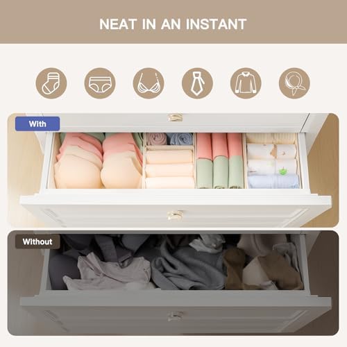 Criusia Drawer Organizer Clothes, 10 Pack Dresser Organizer - Image 3