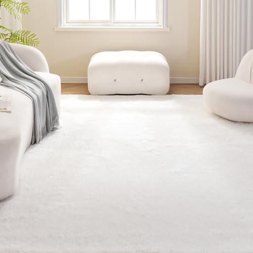 Amazon Basics Fluffy Washable Area Rug, Shaggy Carpet - Image 2