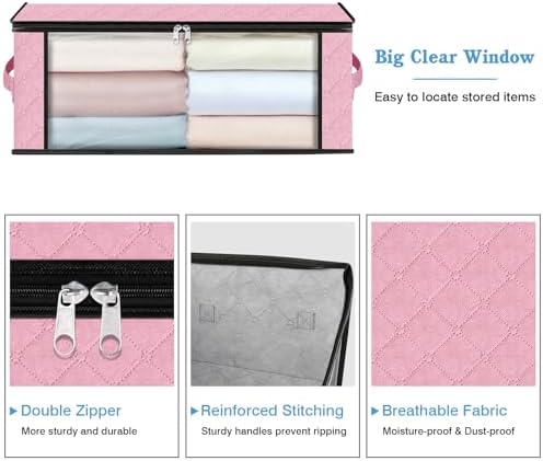 HomeHacks 6-Pack Clothes Organizer Storage Bags, 35L Storage Bins - Image 4