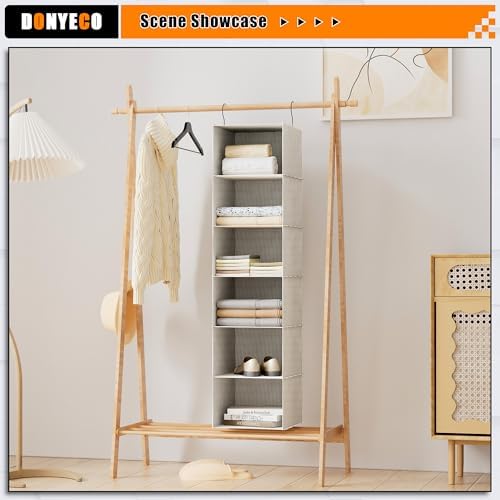 Hanging Closet Organizer 6-Tier, Oxford Wardrobe Storage - Image 6