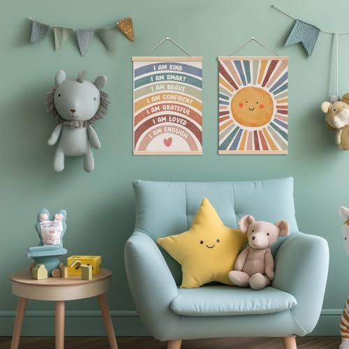 Inspirational Boho Sun Poster Hanger, Positive Affirmations Wall Decor - Image 4