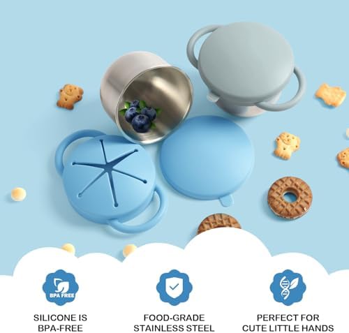 Daximo 2 Pack Snack Cups for Toddlers Spill Proof - Image 4