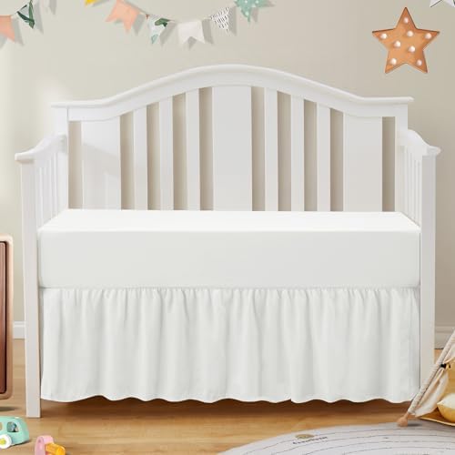 SiinvdaBZX 2-Piece Set Ruffled Crib Skirt & Crib Sheet by SiinvdaBZX