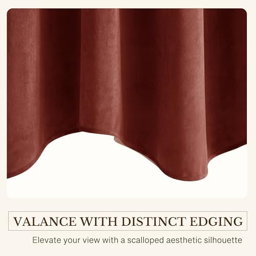 StangH Rust Classic Velvet Valance 52x18 Inch, 1 Panel - Image 5